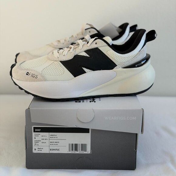 Figs New Balance 3447 in Cream, Size 7.5 - Picture 3 of 12